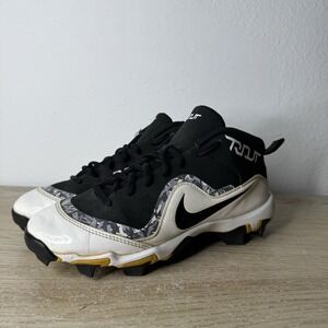 Nike Mike Trout FastFlex Black White Yellow Baseball Cleats Size 6Y AH7008-001